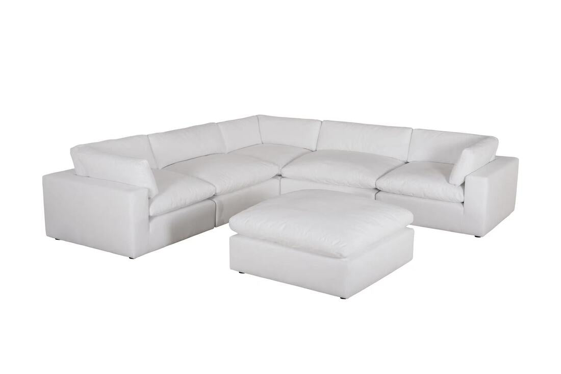 XL CLOUD WHITE Sectional + Ottoman Set (HH)