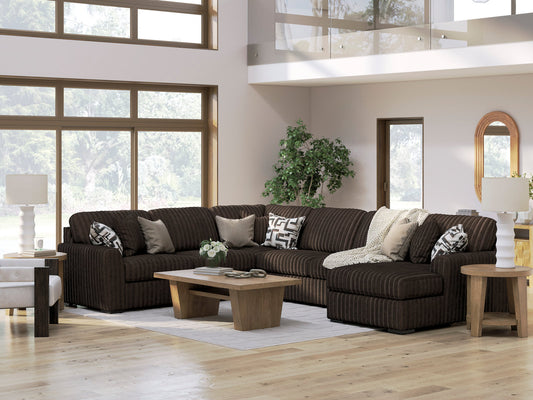 Ashley Chocolate 4PC Oversized Sectional (HH)