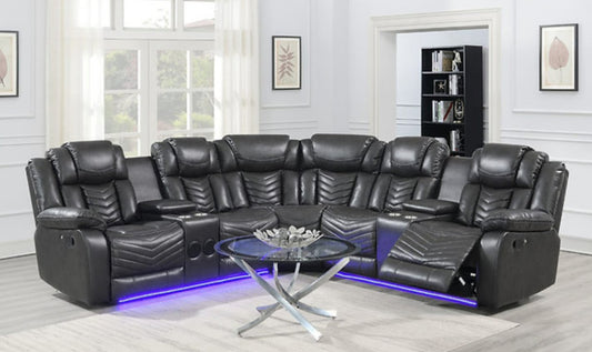 Lucky Charm Sectional (Grey) (NE)