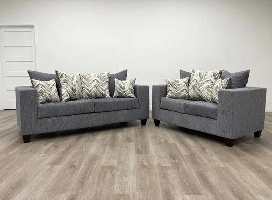 Charcoal Sofa & Loveseat Set hp