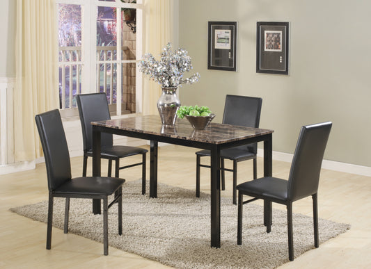 AIDEN 5-PK DINETTE BLACK/BROWN (CM)