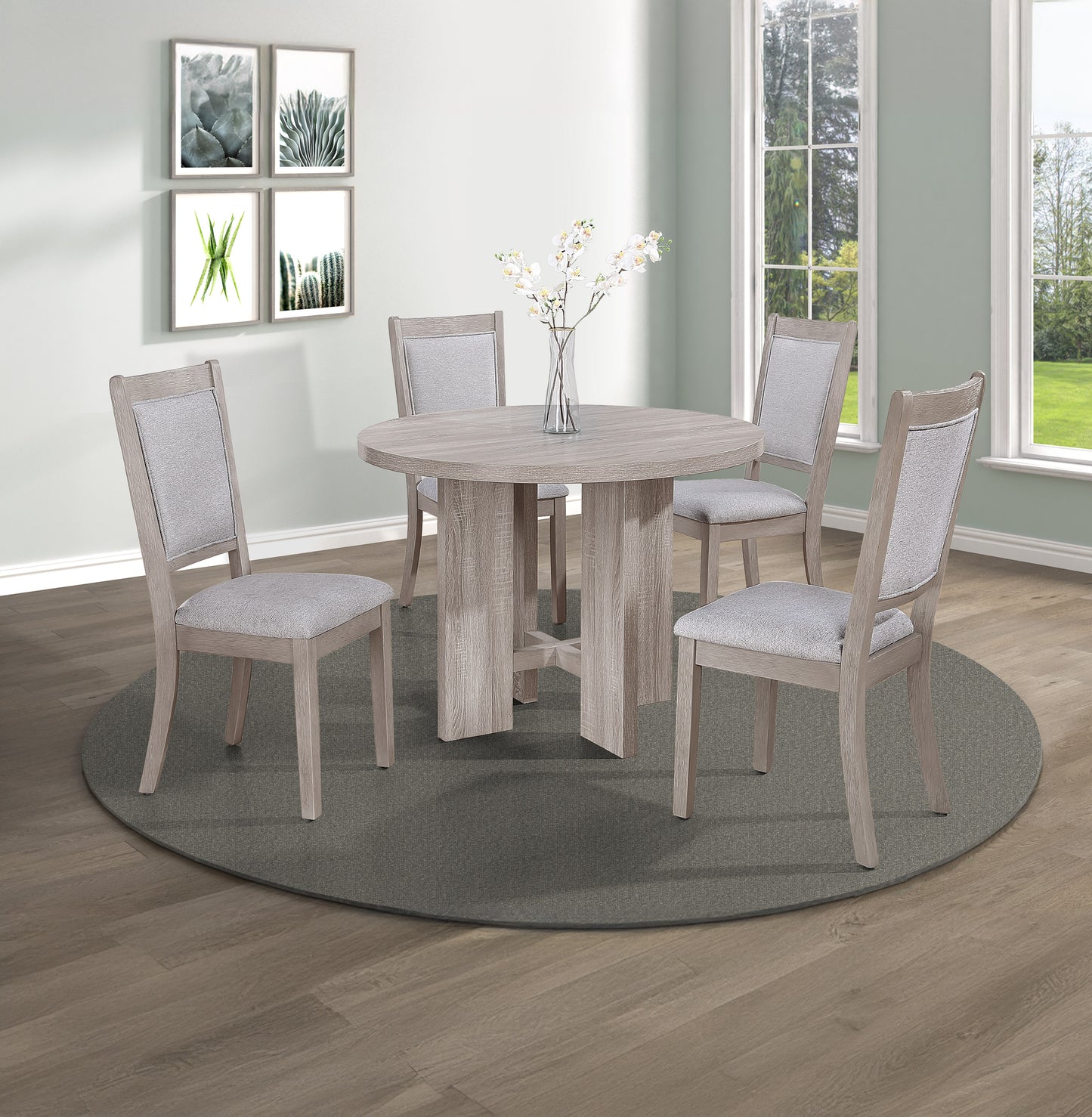 AMARA 5-PK RD DINING SET DRIFTWOOD (CM)