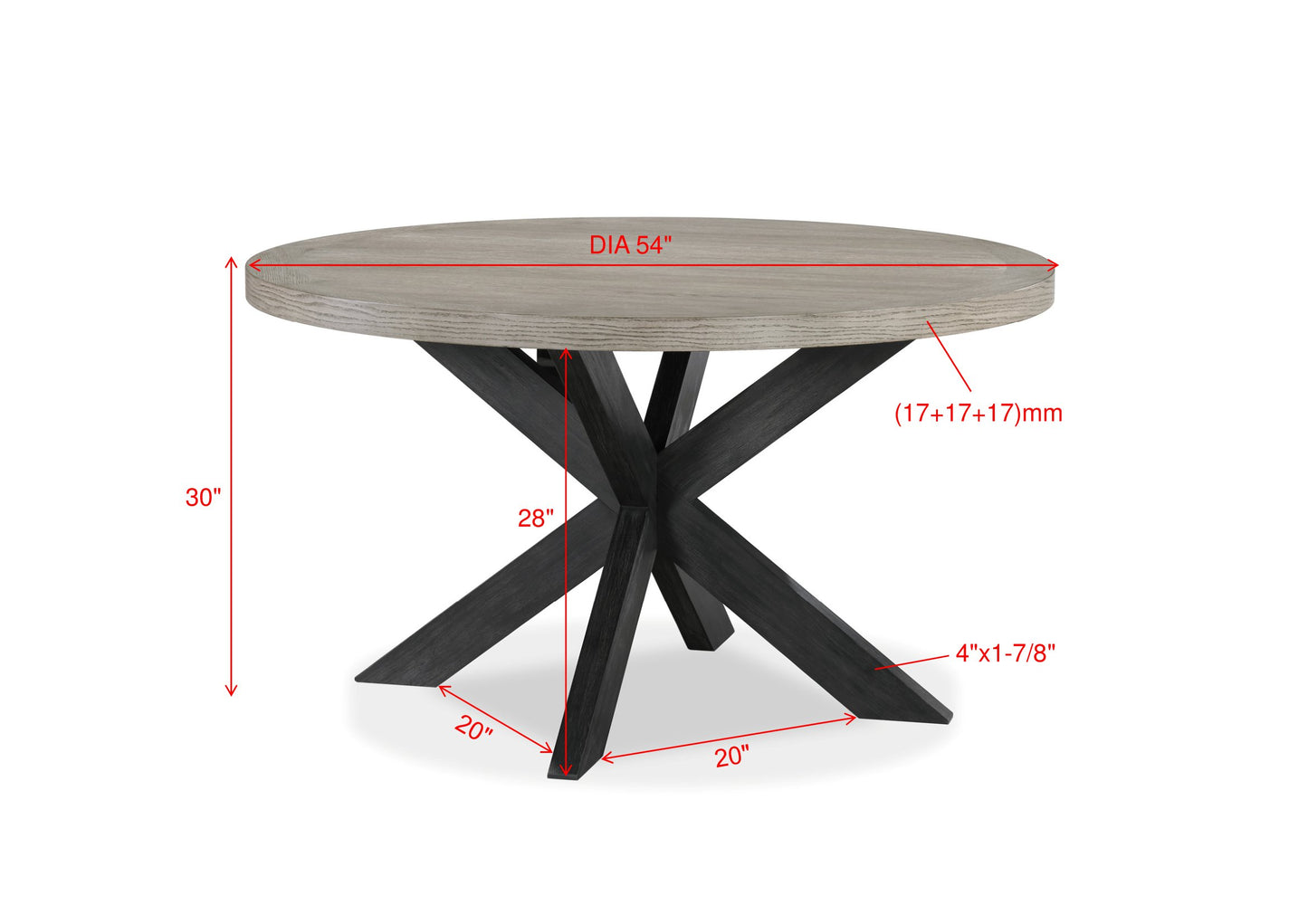 STEVENS ROUND DINING TABLE (CM)