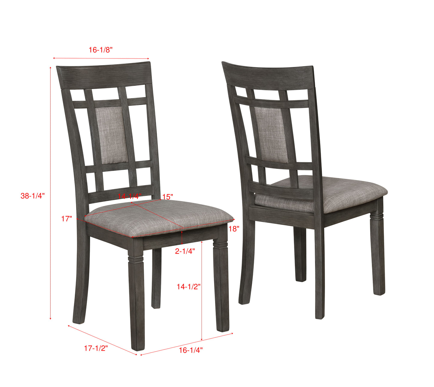 PAIGE 6-PC DINETTE SET WITH BENCH GREY (CM)