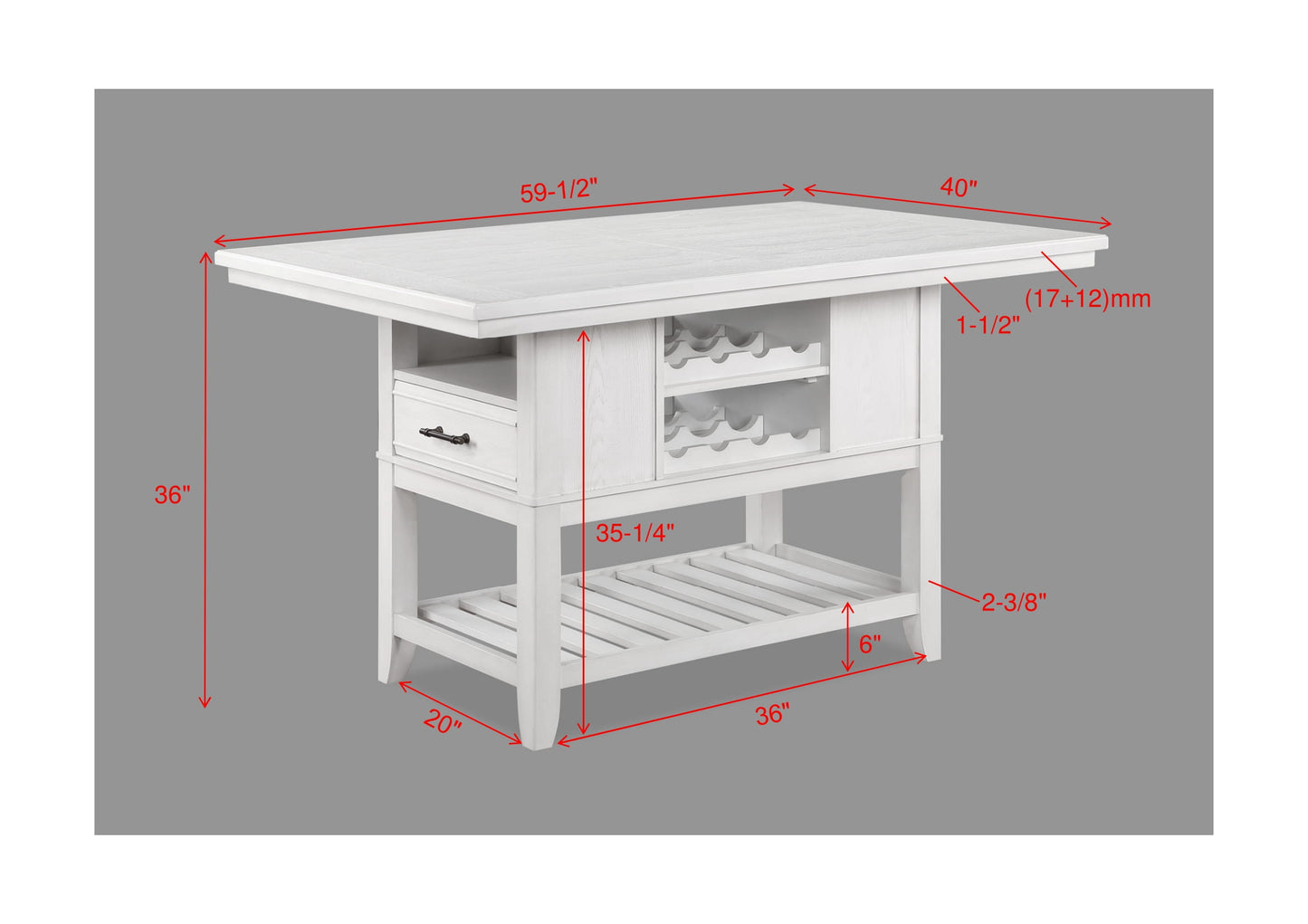 WENDY COUNTER HEIGHT BENCH