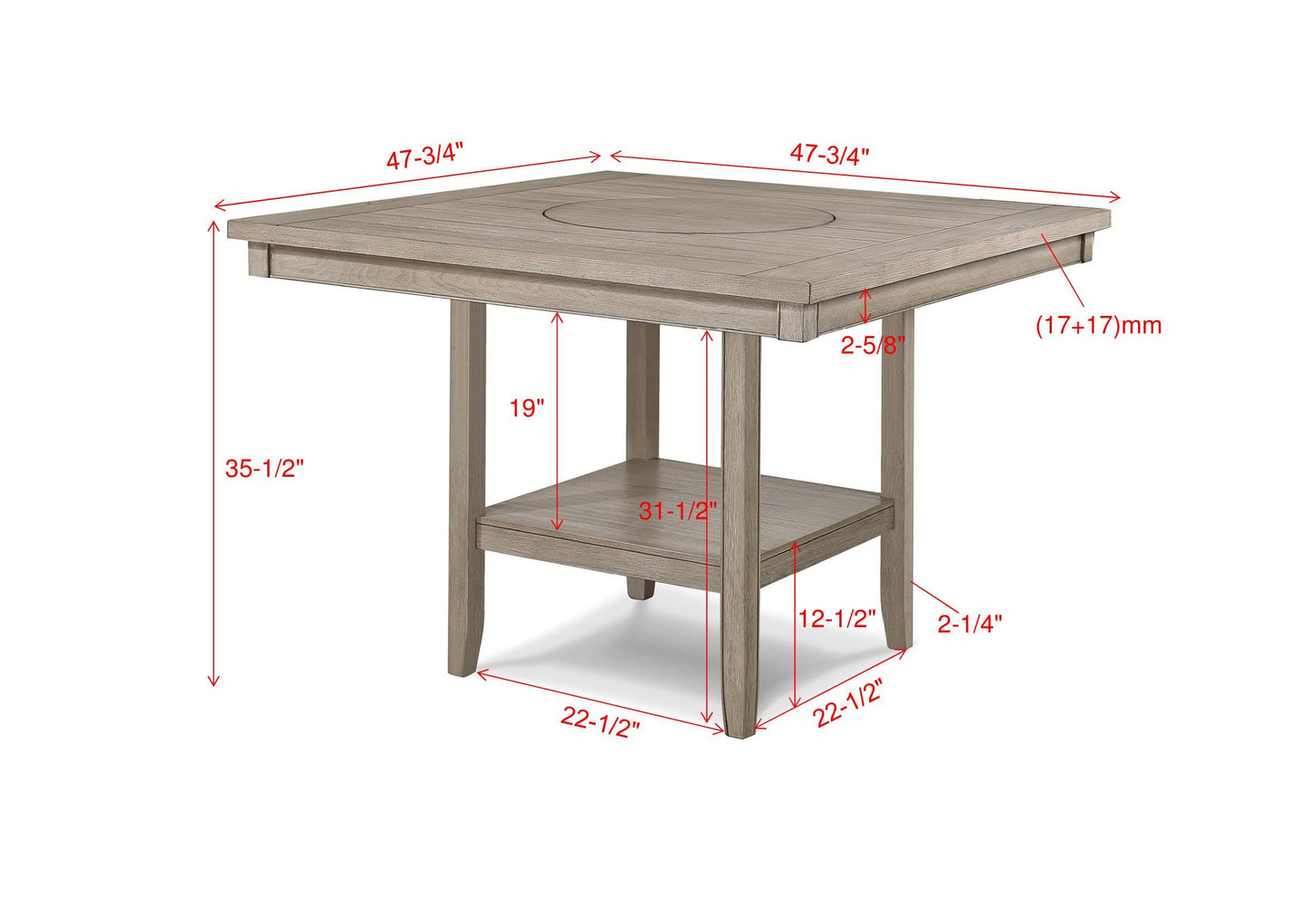 FULTON COUNTER HEIGHT ALL GREY (CM)