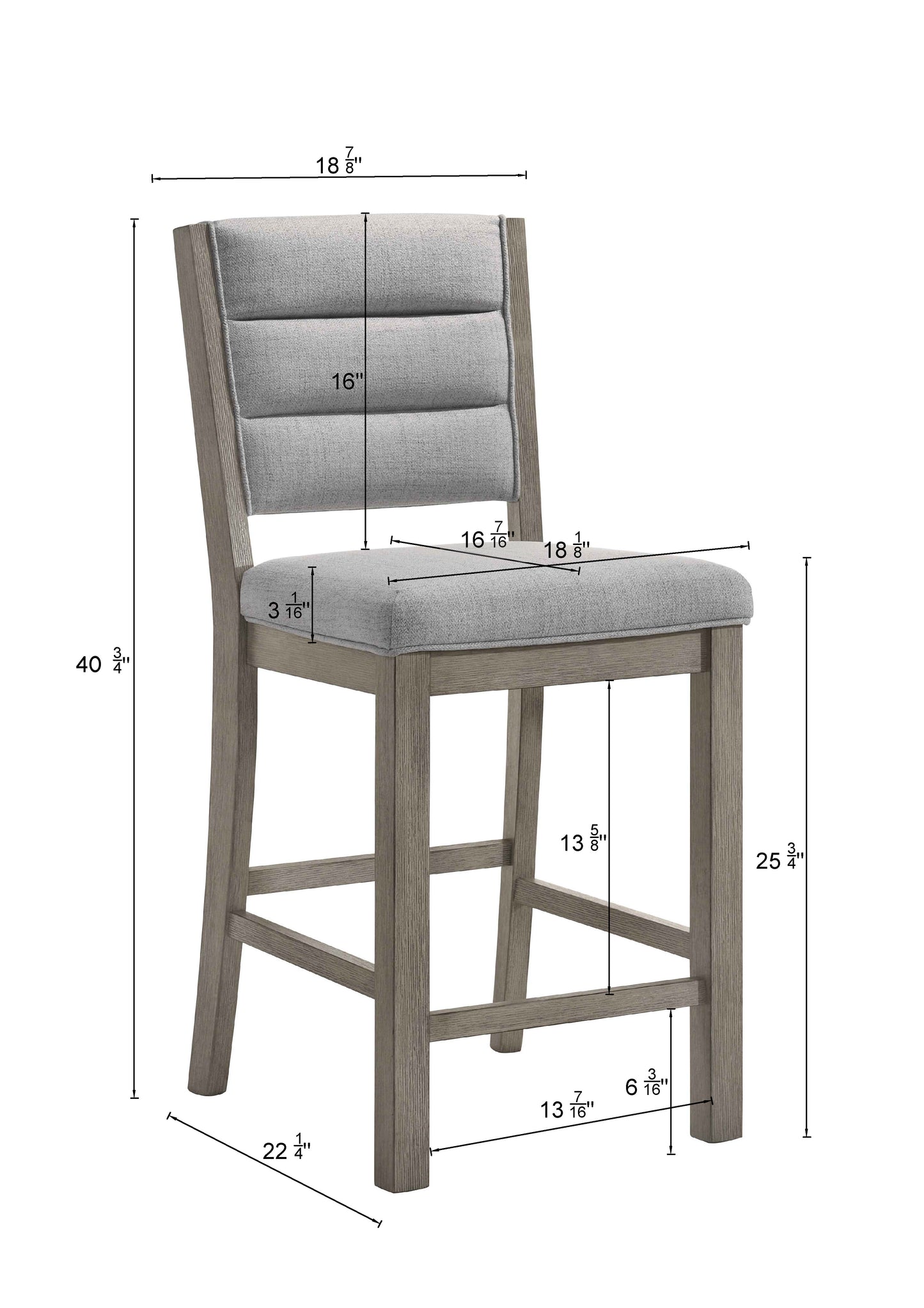 RENWICK COUNTER HEIGHT ALL GREY DINING TABLE (CM)