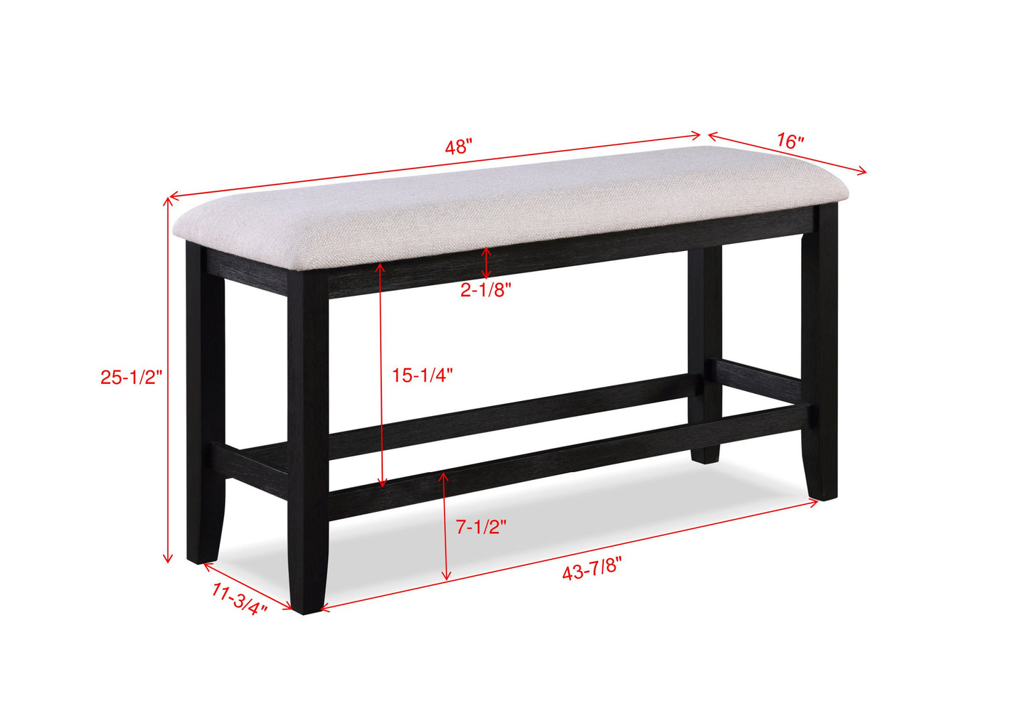 REGENT COUNTER HEIGHT CHARCOAL BLACK DINING (CM)