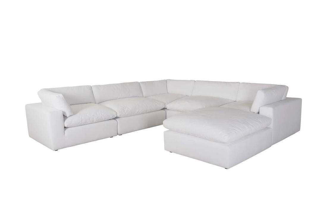 XL CLOUD WHITE Sectional + Ottoman Set (HH)