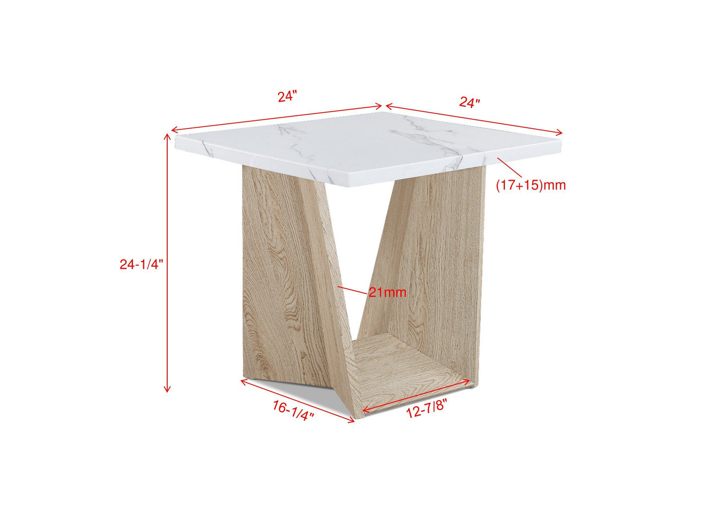 ADEA 3-PK CKTL SET BASE-WHITE OAK (CM)