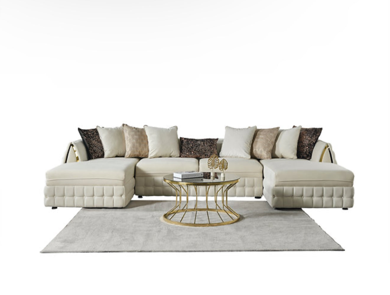 Sicilya Sectional (Off White) (NE)