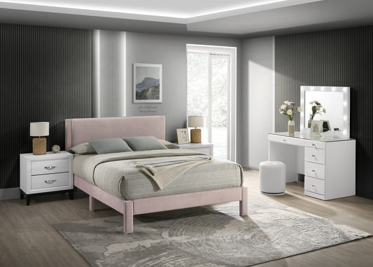 LUCIA FULL PLATFORM BED PINK (CM)