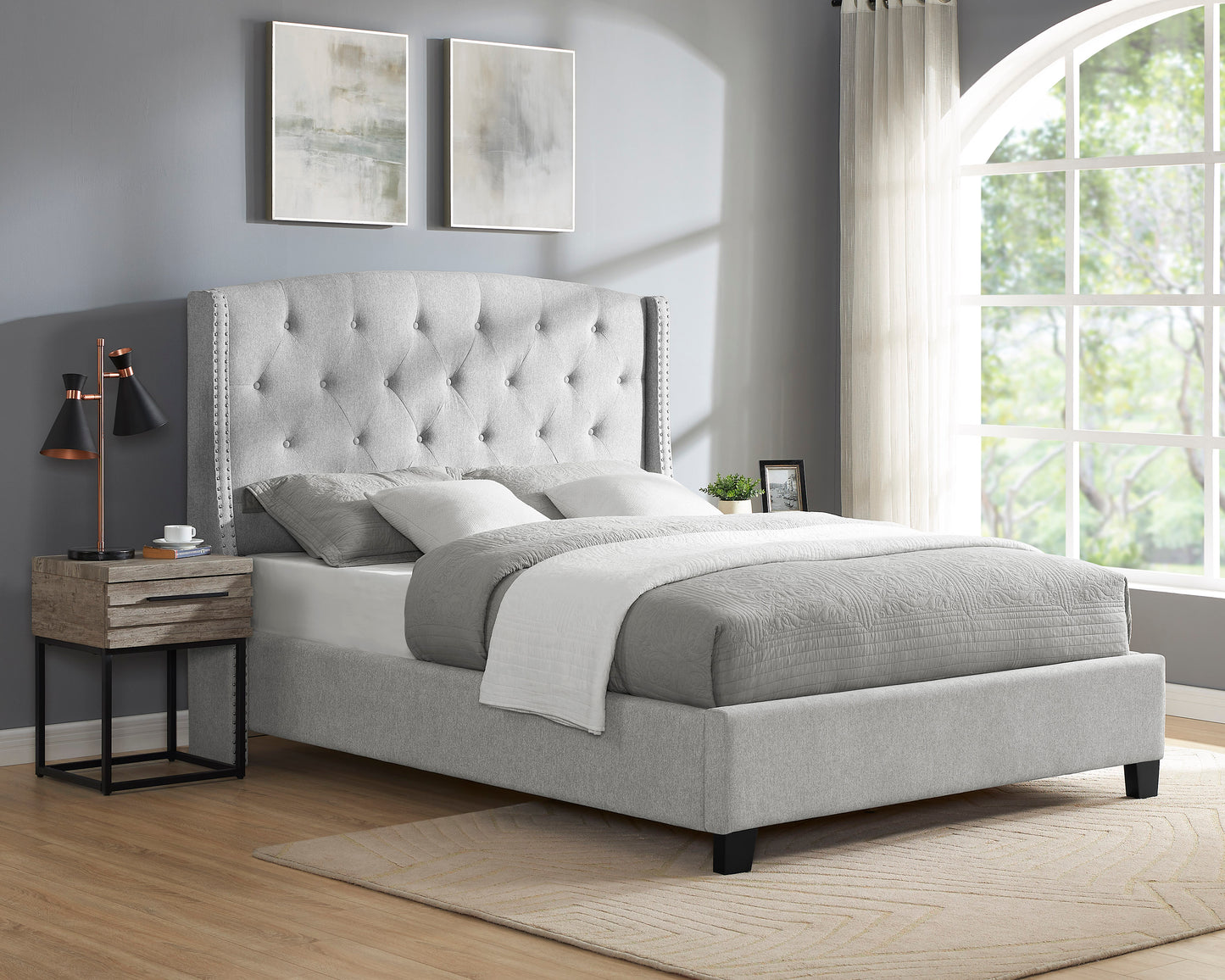 EVA DOVE GRAY BED (CM)