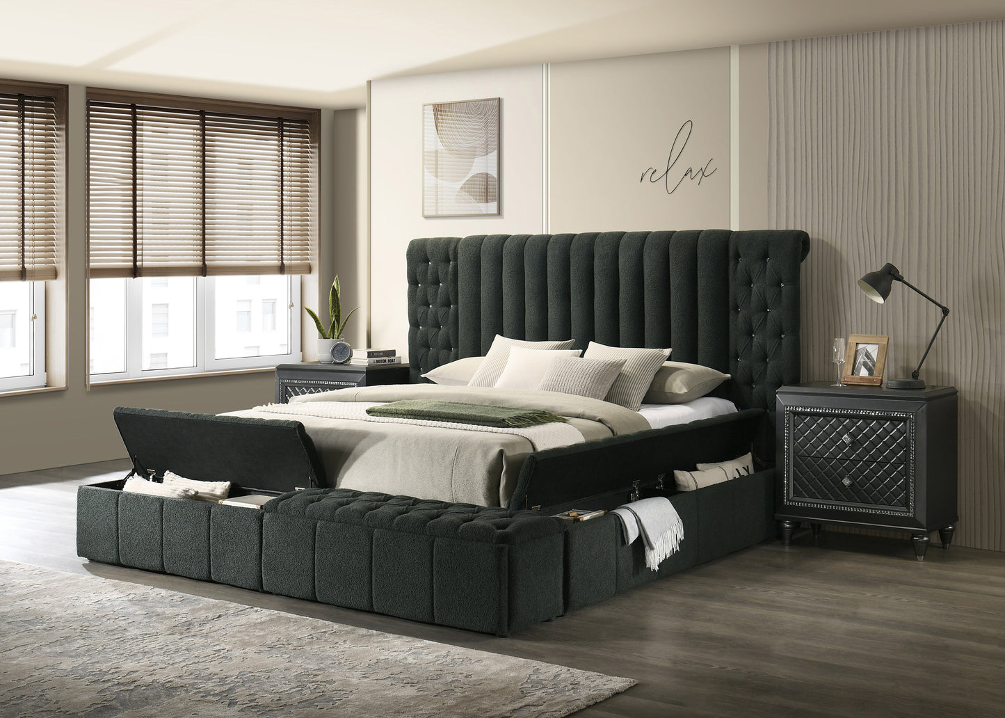 DANBURY CHARCOAL BED (CM)