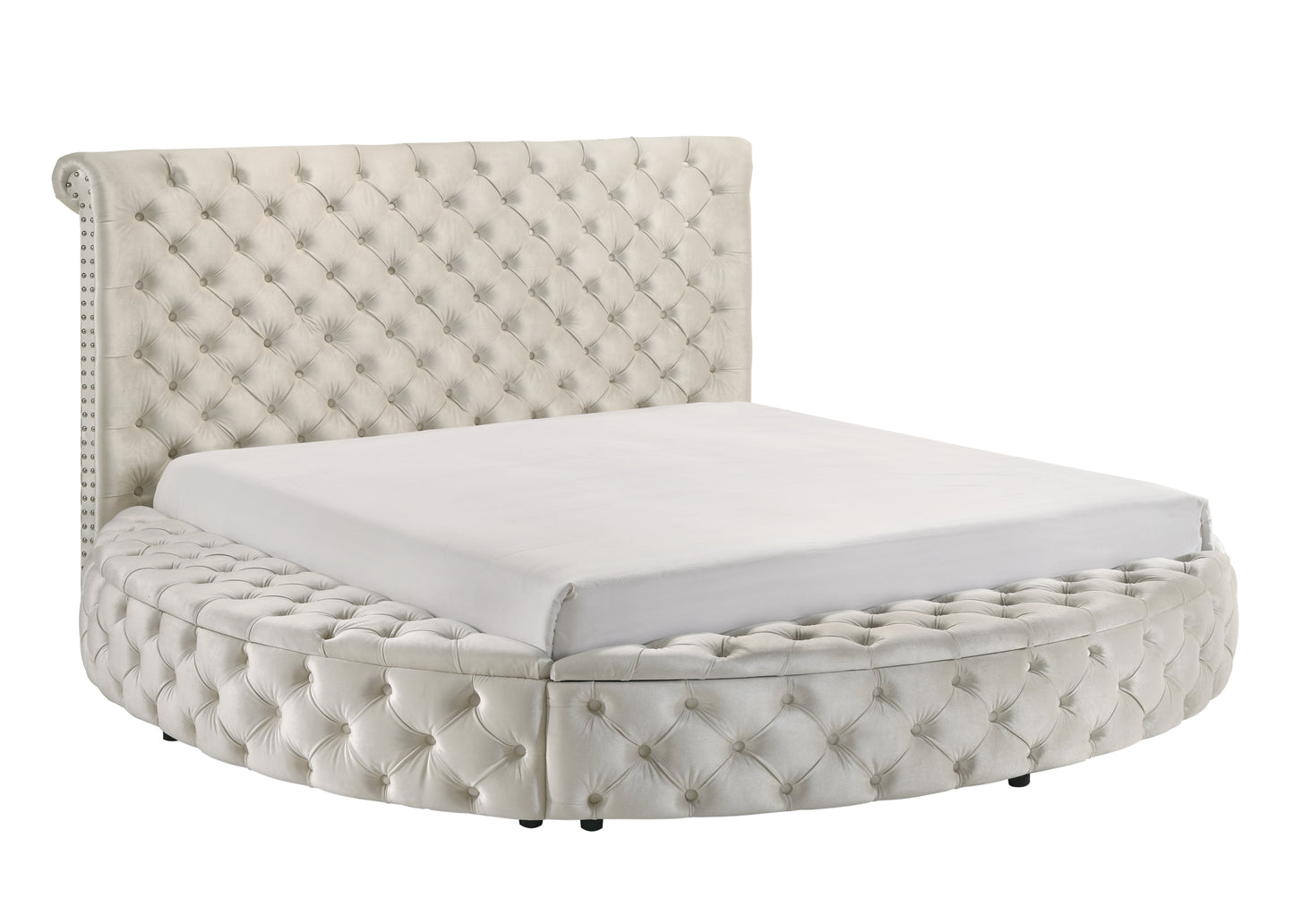 BRIGITTE STORAGE BED FRAME (IVORY) (CM)