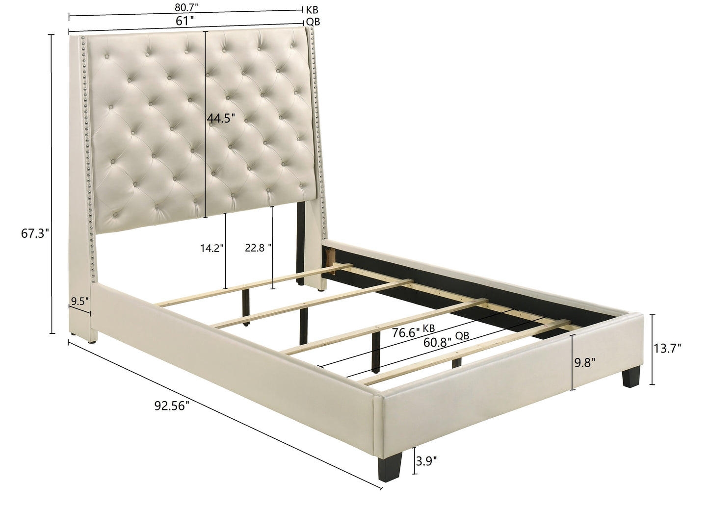 CHANTILLY PEARL BED (CM)