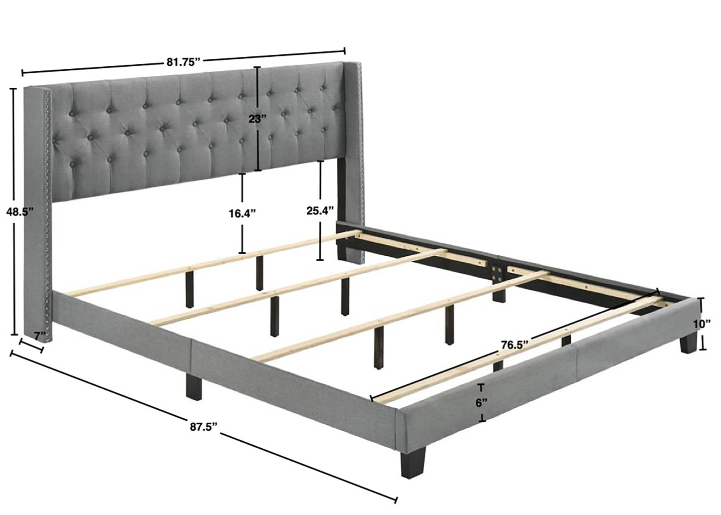 MAKAYLA BED GREY (CM)