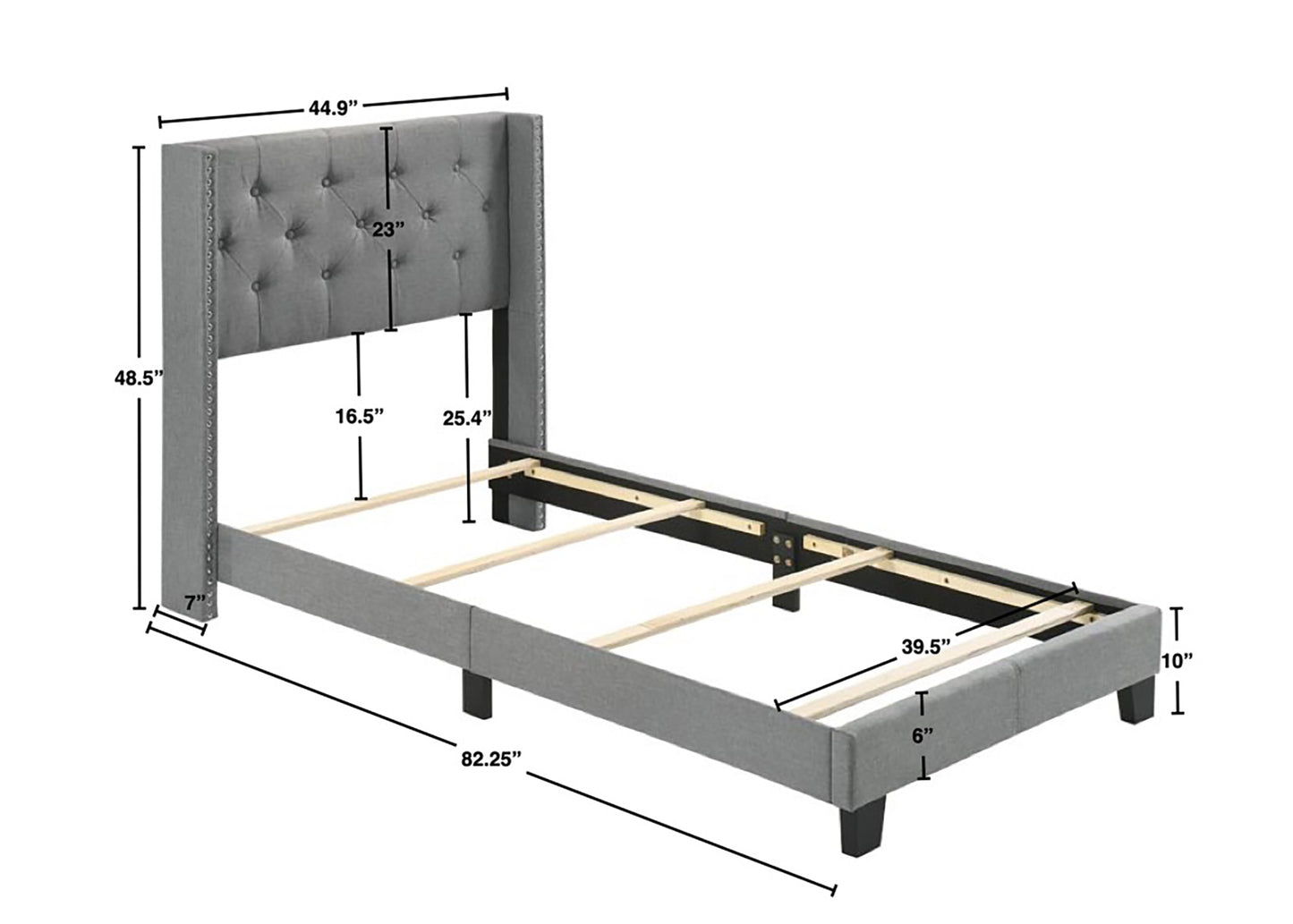 MAKAYLA BED GREY (CM)