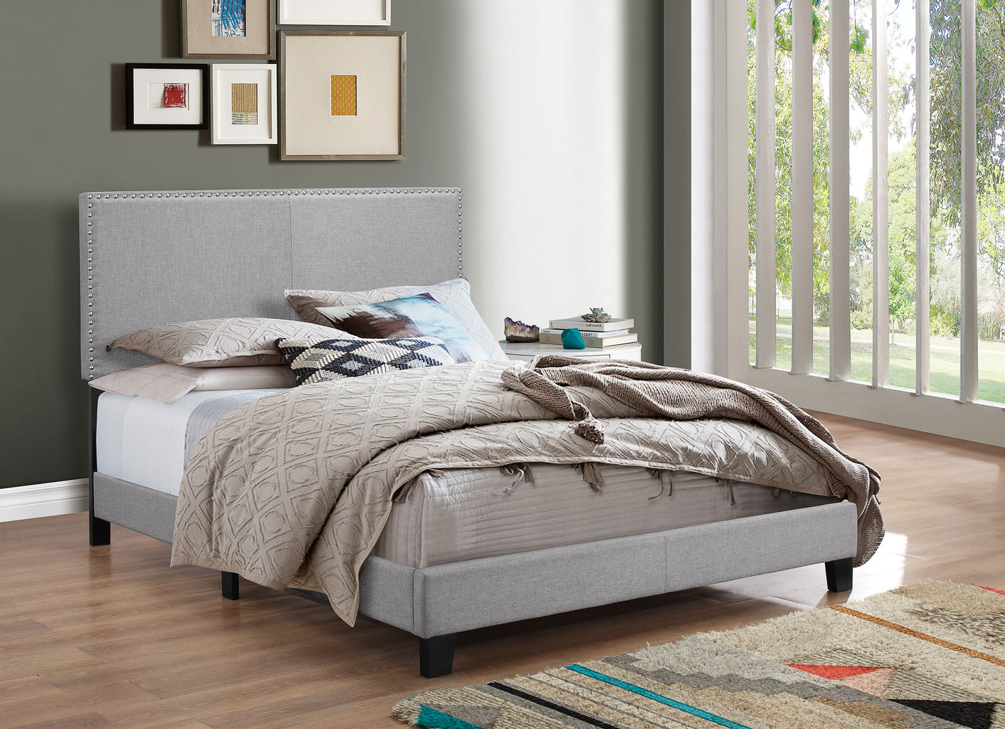 ERIN COMPLETE BED GREY(CM)