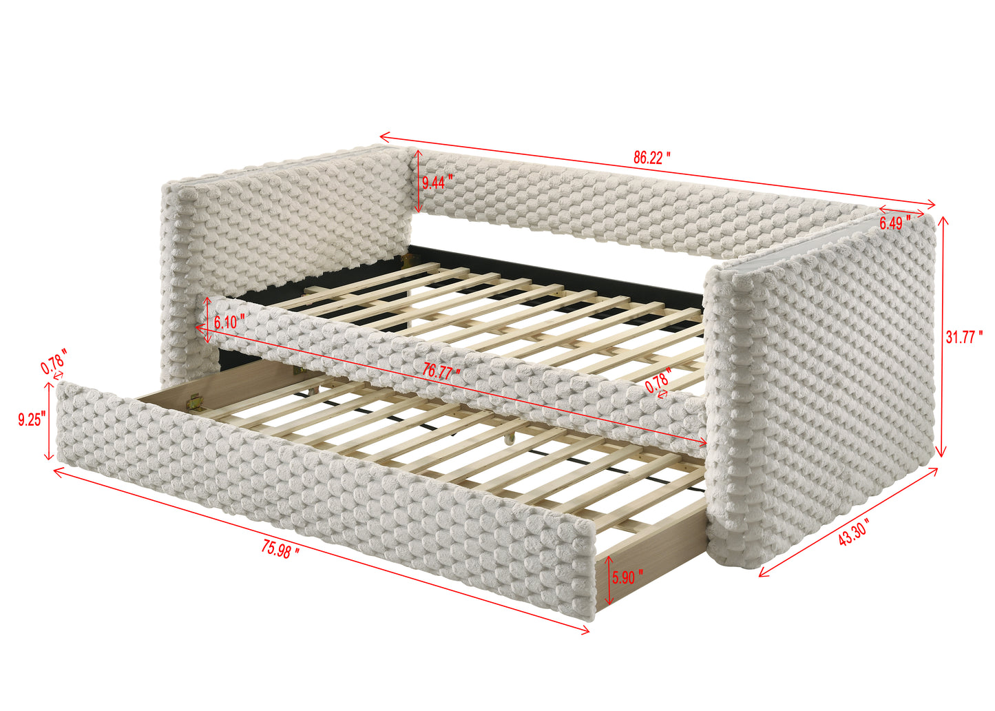 BRIELLE WHITE DOVE DAYBED (CM)