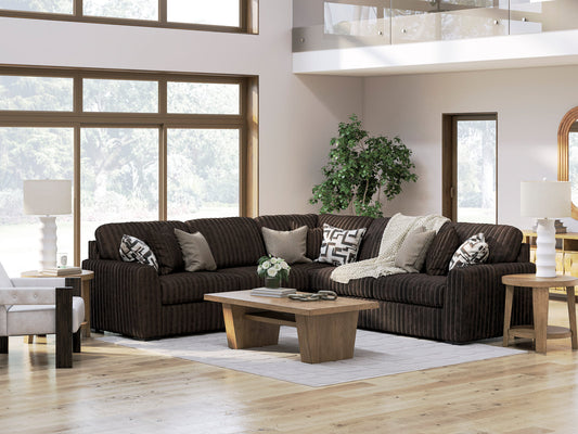 Ashley Chocolate 3PC L Shape Sectional (HH)