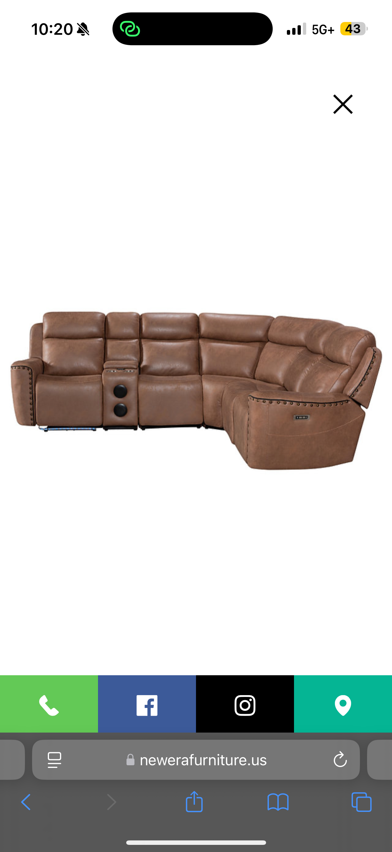 Romi Sectional Reclining (Brown) (NE)