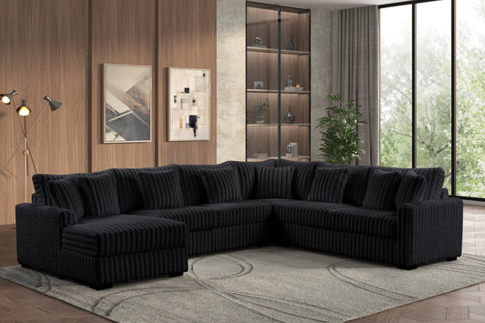 Solana Black Sectional (HH)