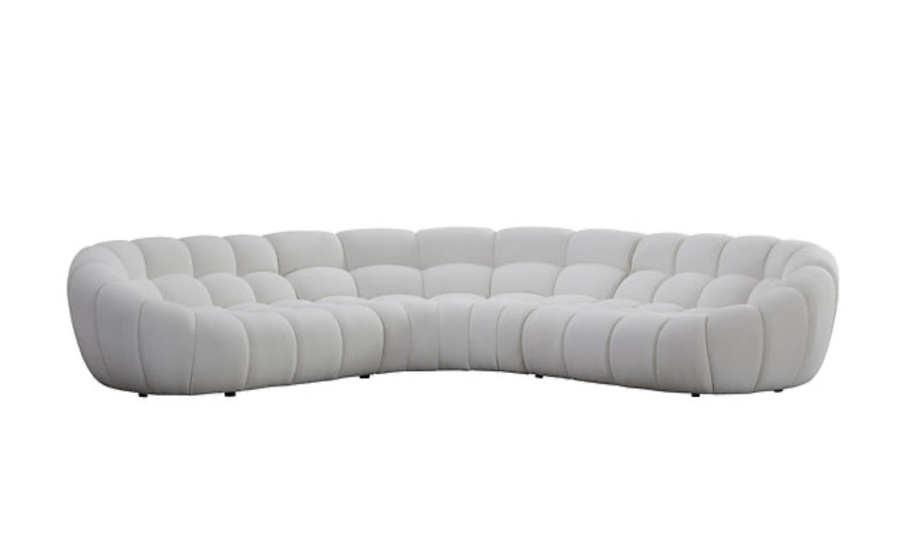 Bubbles Sectional (White) (NE)