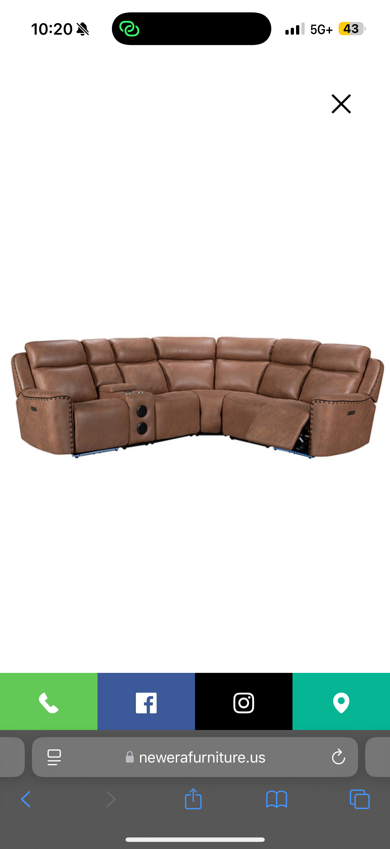 Romi Sectional Reclining (Brown) (NE)