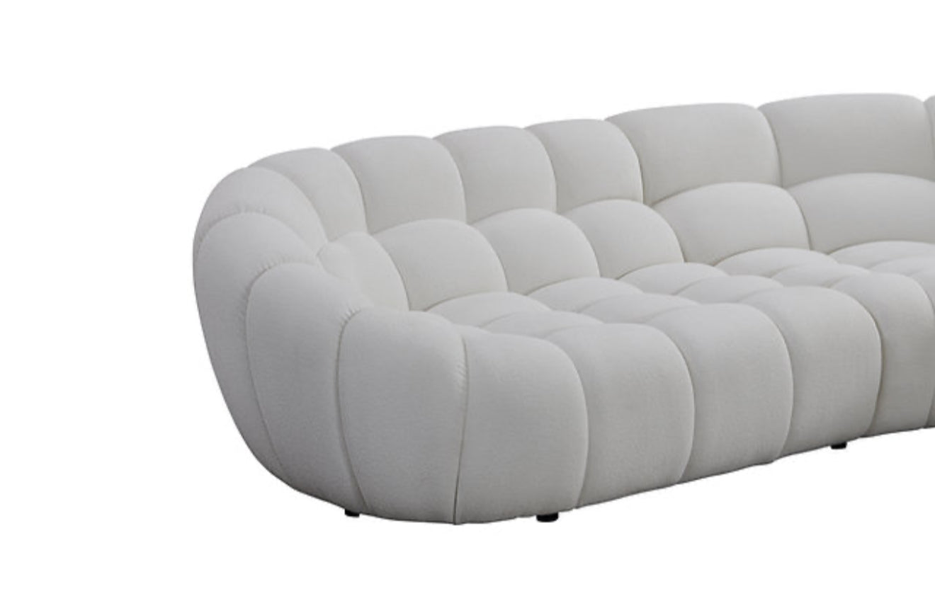 Bubbles Sectional (White) (NE)