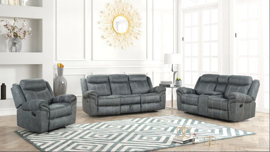 Andres Grey - 3pc Reclining Living Room Set (HH)