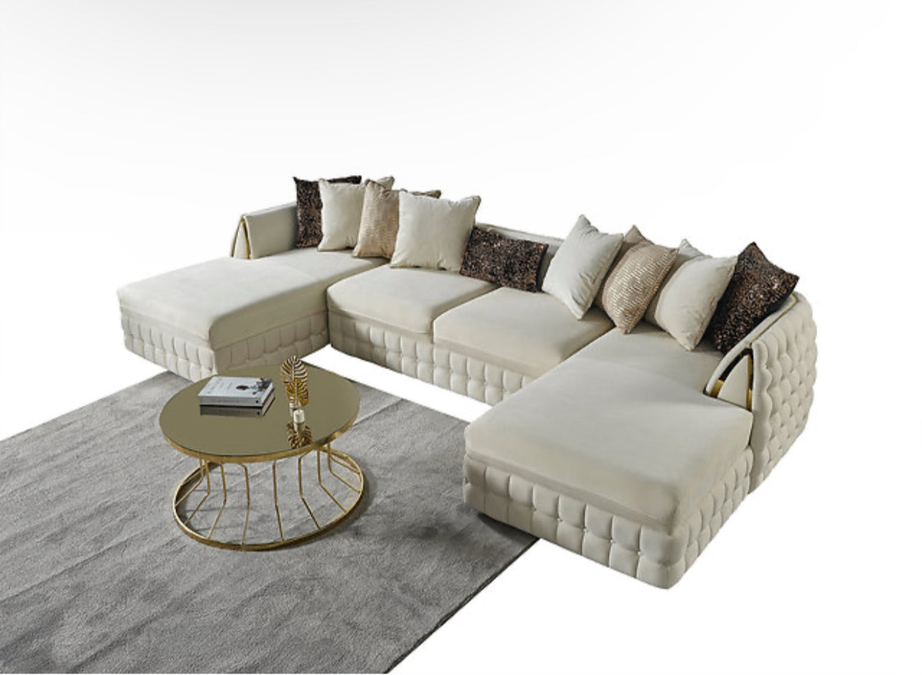 Sicilya Sectional (Off White) (NE)