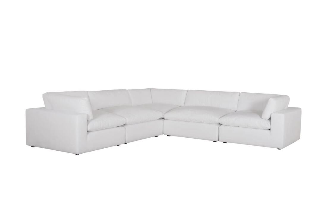 XL CLOUD WHITE Sectional + Ottoman Set (HH)