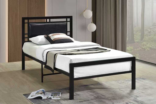 Black Metal Platform Bed (HH)