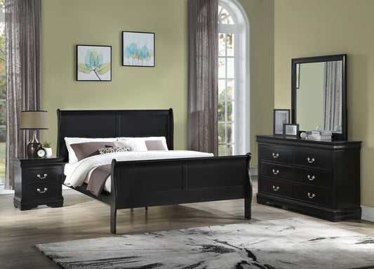 LOUIS PHILIP BEDROOM GROUP (BLACK) (CM)