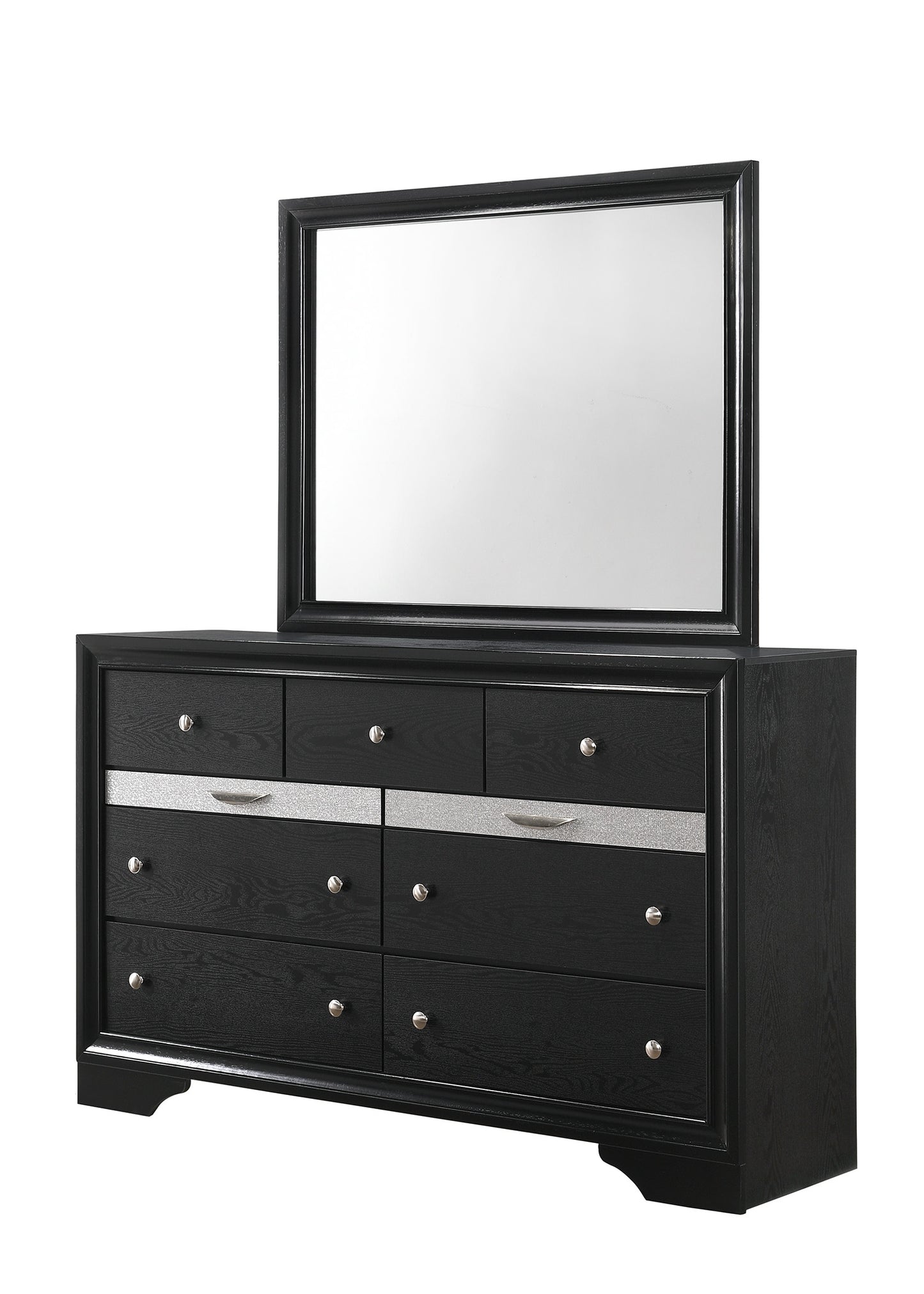 REGATA BEDROOM GROUP (BLACK/SILVER) (CM)