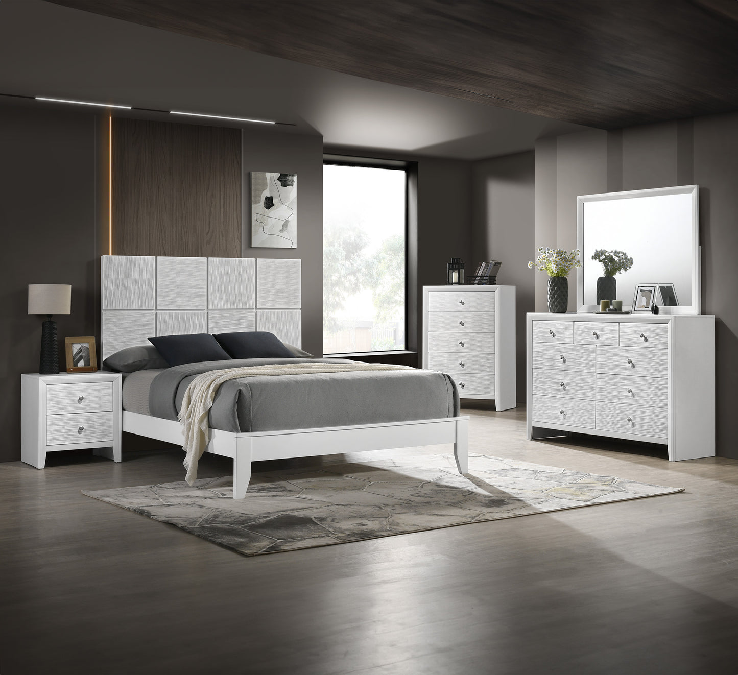 DENKER-EVAN WHITE BEDROOM GROUP (CM)