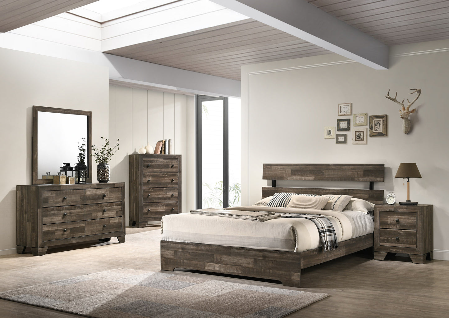 ATTICUS BEDROOM GROUP BROWN (CM)