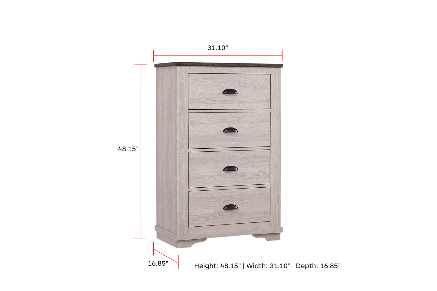 CORALEE BEDROOM GROUP (CHALK) (CM)