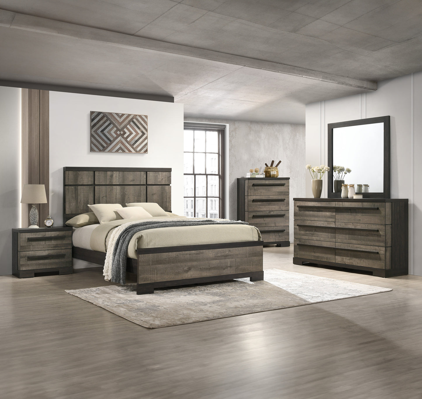 REMINGTON GRAY/EBONY BEDROOM GROUP