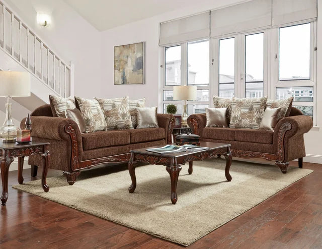 Chocolate Sofa and Loveseat Set HP