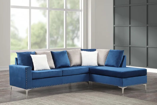 Cindy2 - Blue Reversible Sectional (HH)