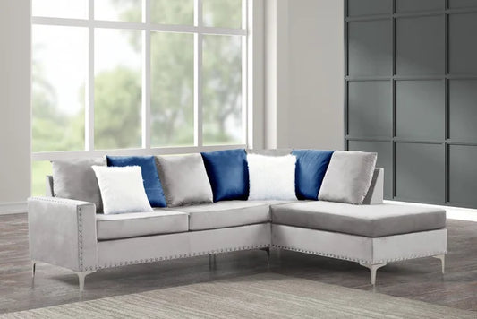 Cindy2 - Silver Reversible Sectional (HH)