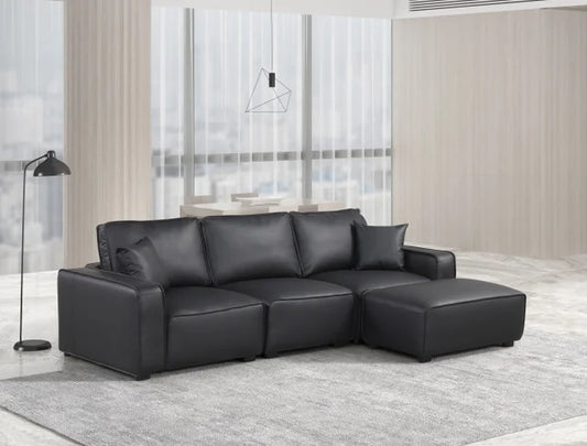 Columbia Black Sectional (HH)