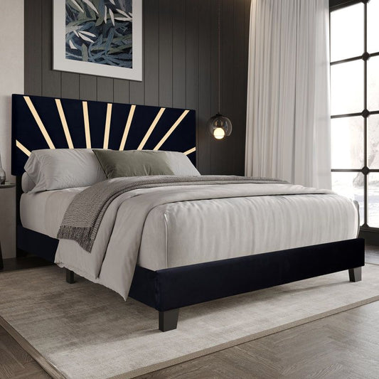 Nico Black Platform Bed (HH)