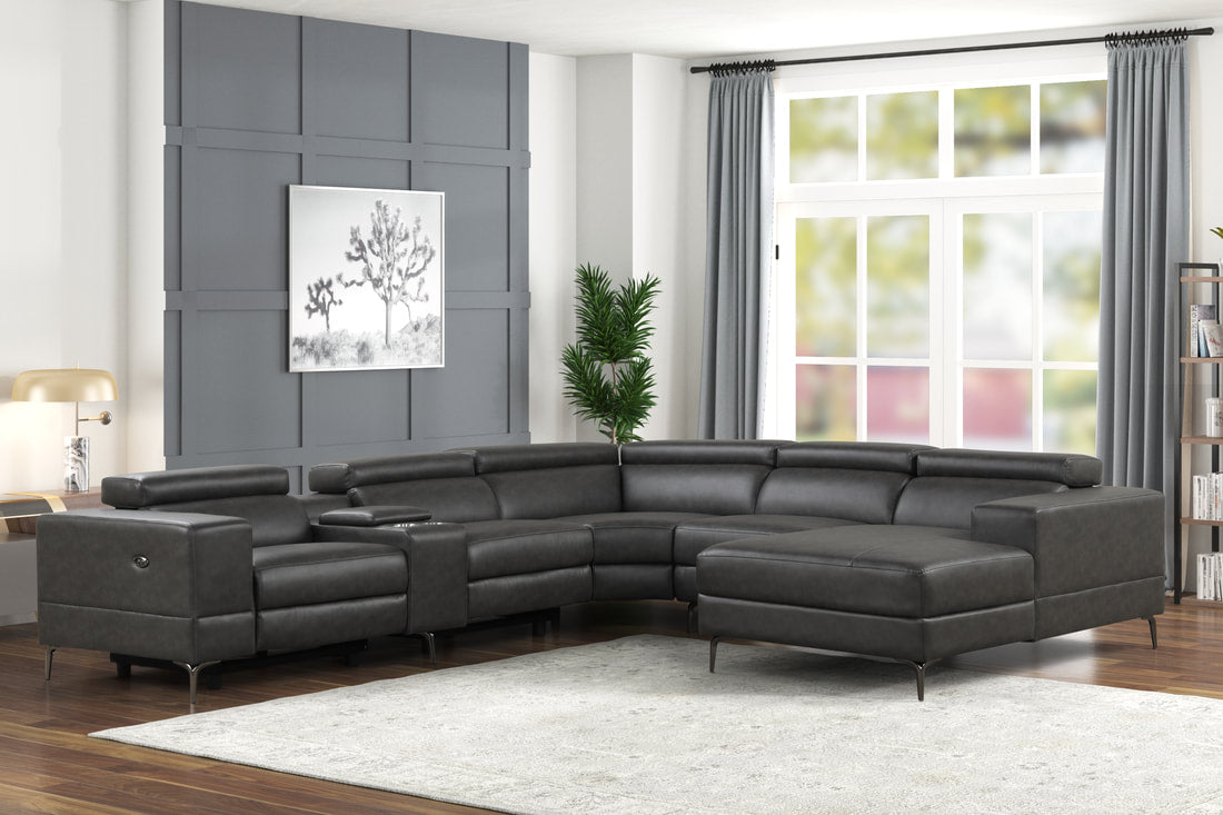 MILANO GRAY- 6PC Power Reclining Sectional (HH)