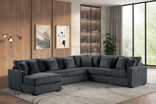 Solana Charcoal Sectional (HH)