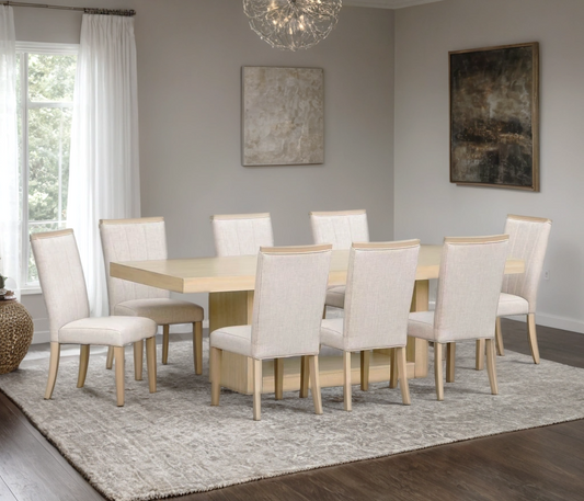 Dining Table + 8 Chair Set
