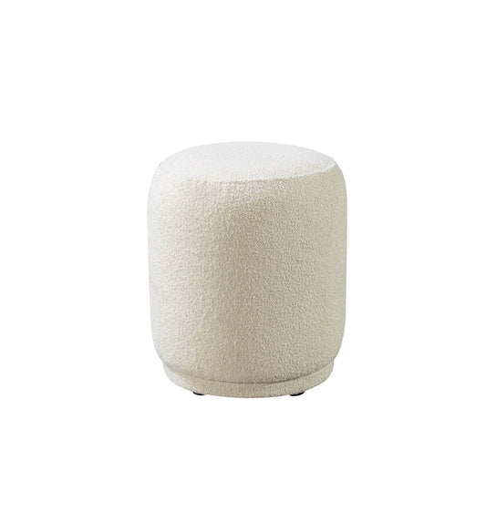 Cloe Ivory Boucle Stool/ottoman