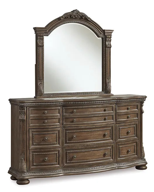 Ashley B803 Charmond  KING BED CHEST NIGHTSTAND DRESSER AND MIRROR (NEW)